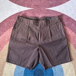 Bonobos Brown Flat Front Shorts with Classic Fit